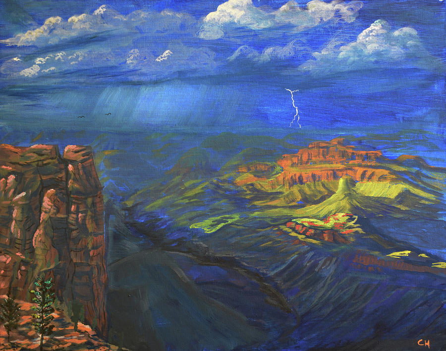 Mather Point Storm  Painting by Chance Kafka