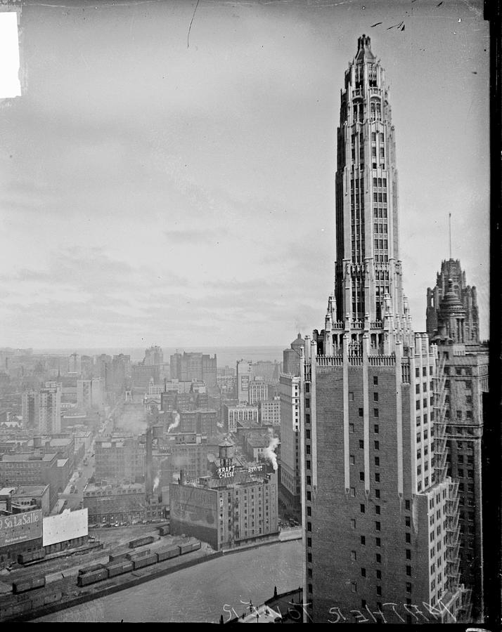 Mather Tower & Chicago Skyline Photograph by Chicago History Museum