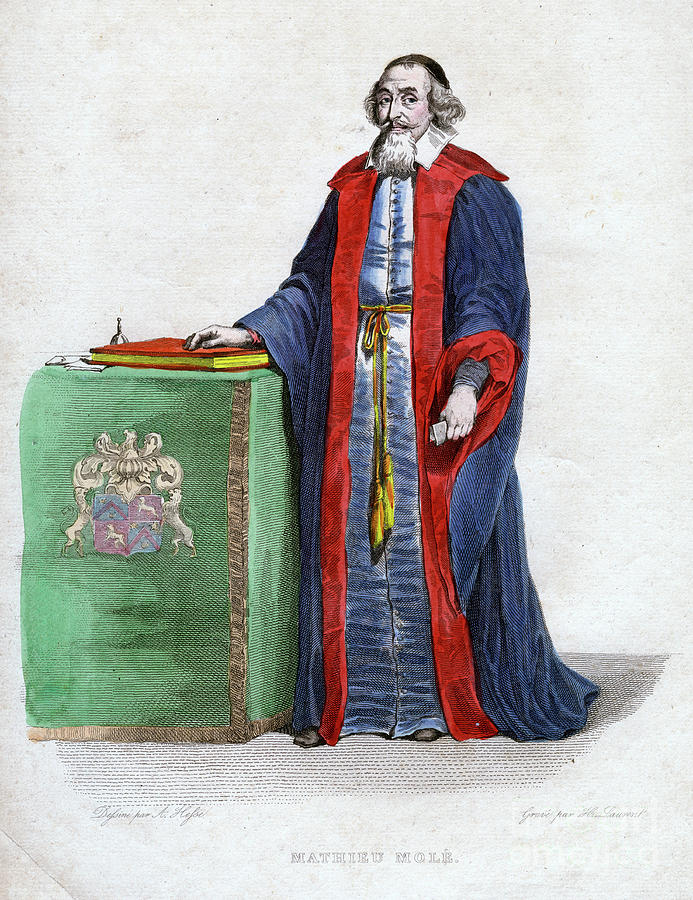 Mathieu Molé, French Statesman, 19th Drawing by Print Collector Mathieu Molé, French Statesman, 19th Drawing by Print Collector