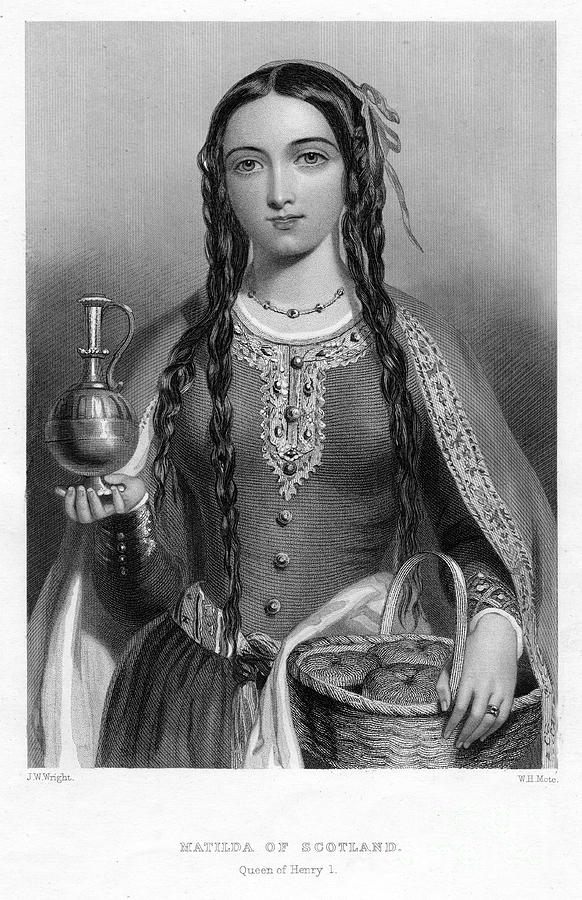 Matilda Of Scotland, Queen Of Henry I Drawing by Print Collector
