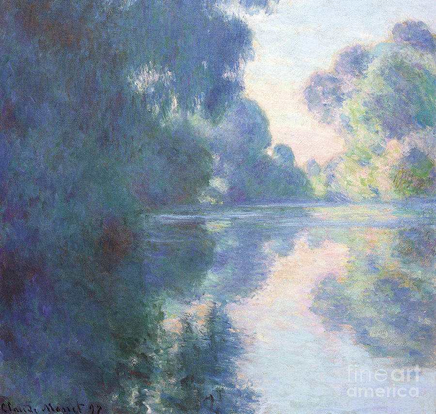 Claude Monet Painting - Matinee sur la Seine, 1897 by Claude Monet