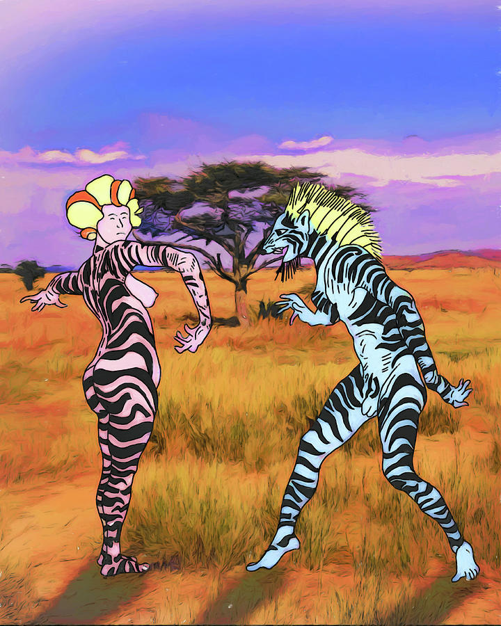 Mating Dance of the Serengeti Digital Art by John Haldane