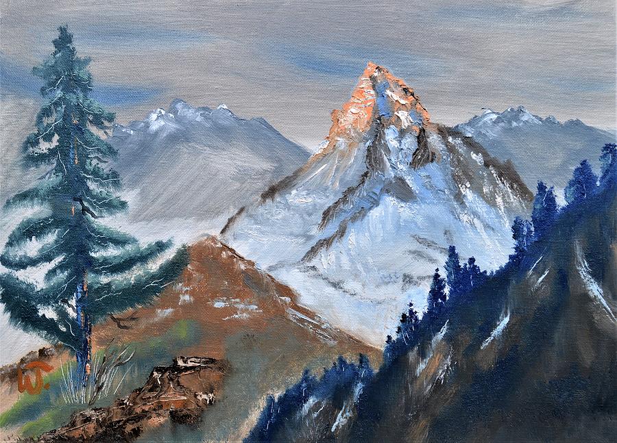 Matterhorn Distance Painting by Warren Thompson