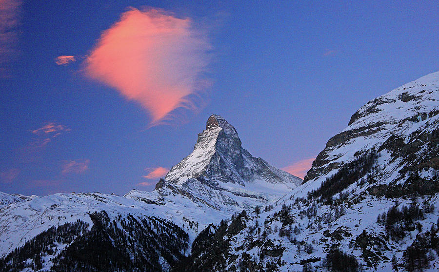 Matterhorn Mountain, Switzerland Digital Art by Gunter Grafenhain