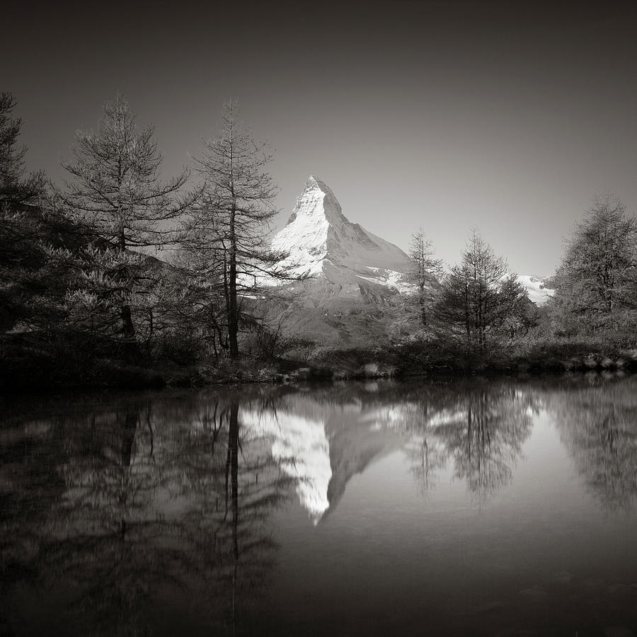 Black And White Photograph - Matterhorn Study 4, Switzerland, 2014 by Ronnie Behnert