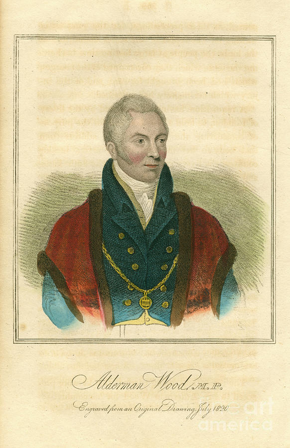 Matthew Wood, 1820. Artist Anon Drawing by Print Collector