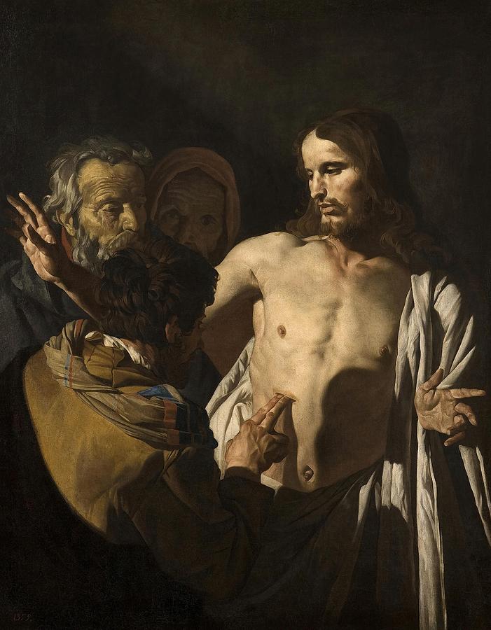 Matthias Stom / The Incredulity of Saint Thomas, 1641-1649, Dutch School. JESUS. Painting by Matthias Stom -c 1600-despues 1652-