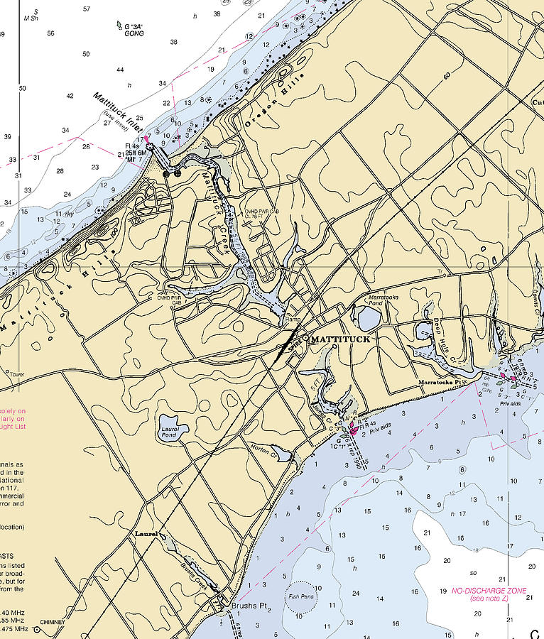 Mattituck-new York Nautical Chart Mixed Media by Sea Koast | Fine Art ...