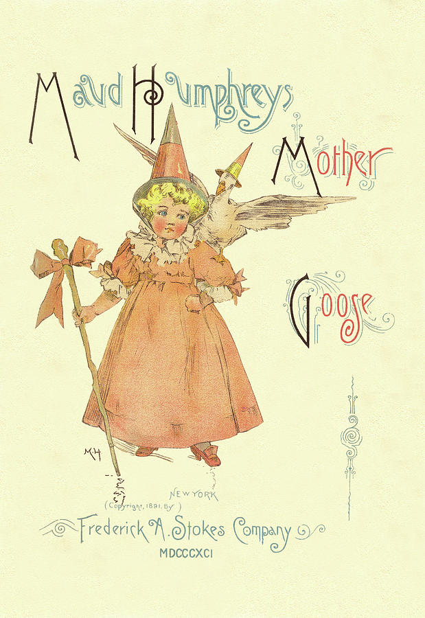 Mother Goose Painting - Maud Humphreys Mother Goose (book cover) by Maud Humphrey