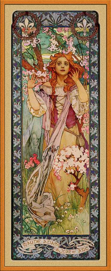 Maude Adams as Joan of Arc by Alphonse Mucha Painting by Rolando Burbon ...