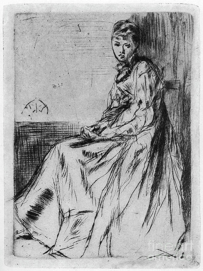 Maude, Seated, 19th Century 1904.artist Drawing by Print Collector