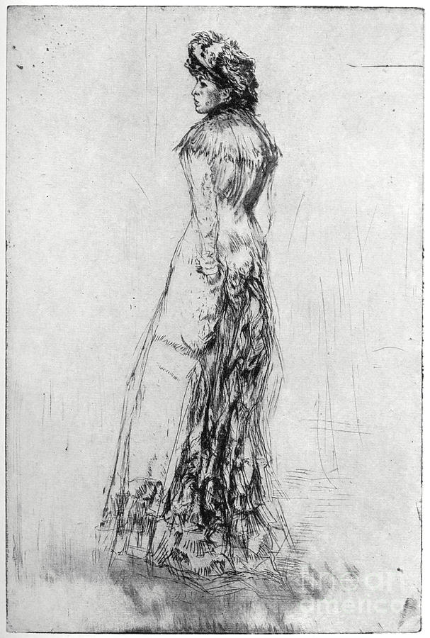 Maude, Standing, 1873 1904.artist James Drawing by Print Collector
