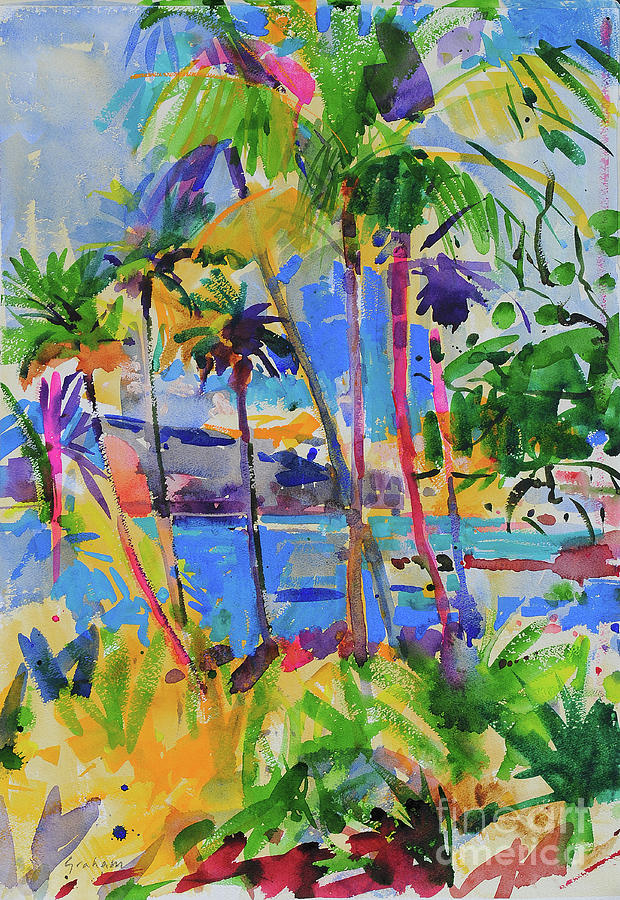 Hawaii Volcanoes National Park Painting - Maui Aloha, 2023 by Peter Graham