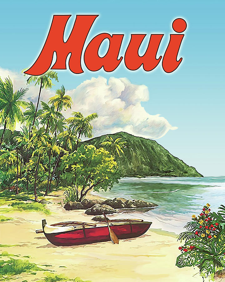 Vintage Painting - Maui by Long Shot