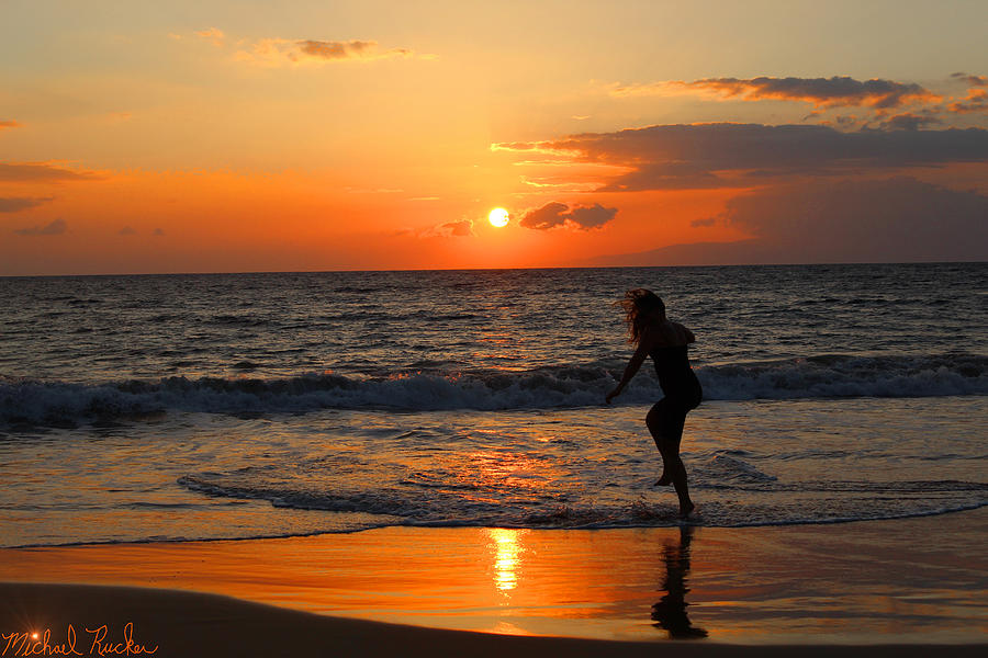 Maui Sunset Dance Photograph by Michael Rucker