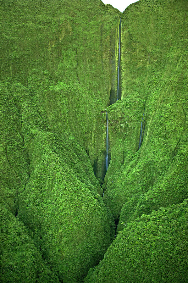 Maui Waterfalls - Honokohau Falls Photograph by Royce Bair