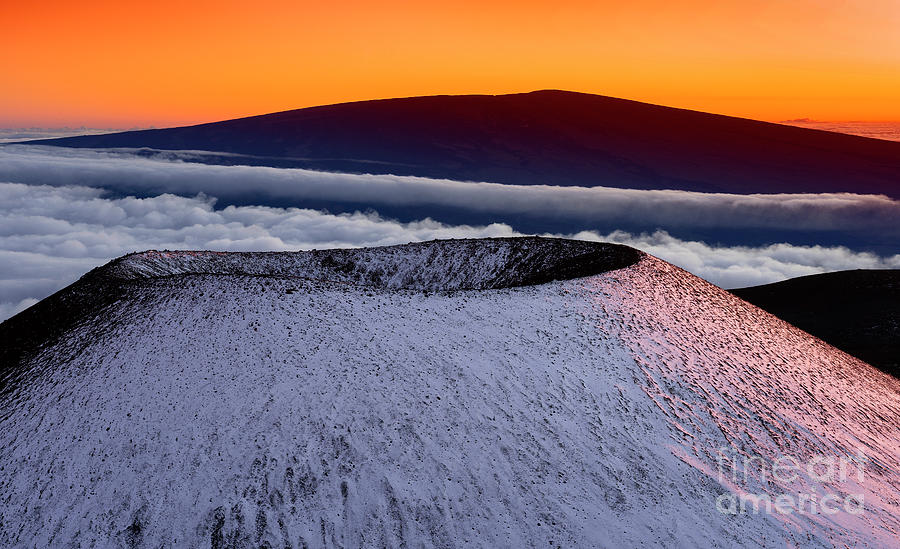 Sunset Photograph - Mauna Kea To Mauna Loa by Aaron Whittemore