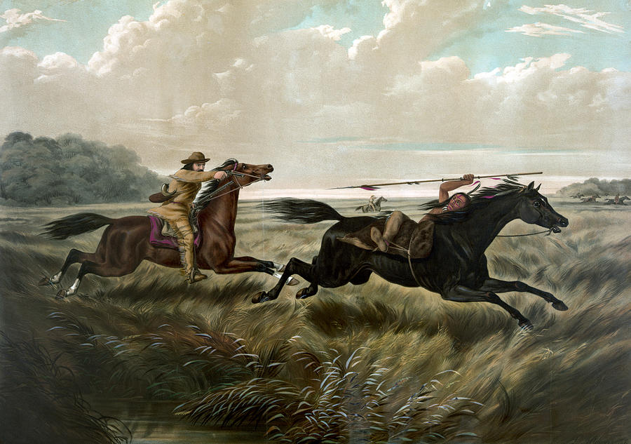 Maurer - The Pursuit, C1856 Painting by Nathaniel Currier