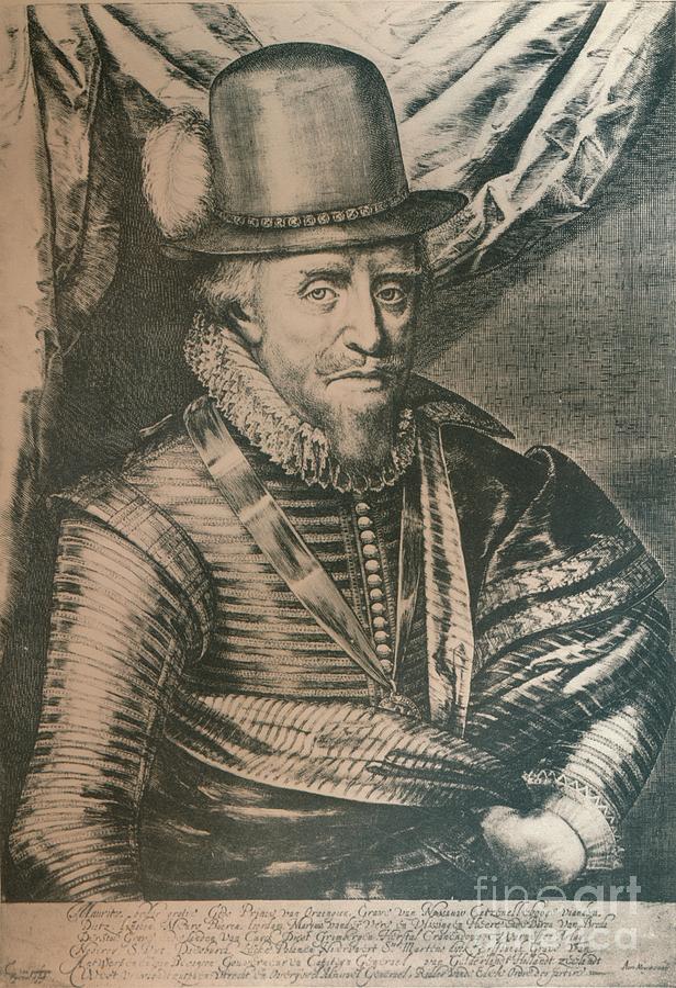 Maurice, Prince Of Orange, 17th Drawing by Print Collector