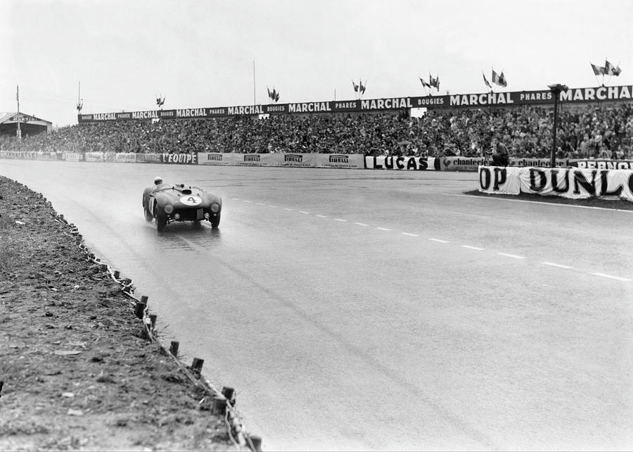 Maurice Trintignant Driving His Ferrari Photograph by Keystone-france