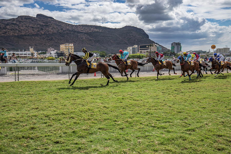 Mauritius, Port Louis, Horse Race Digital Art by Hannes Strondl