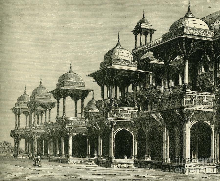Mausoleum Of Akbar Drawing by Print Collector