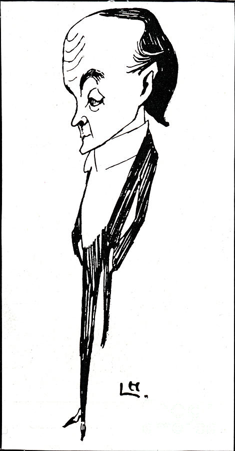 Max Beerbohm 1872-1956, British Writer Drawing by Print Collector