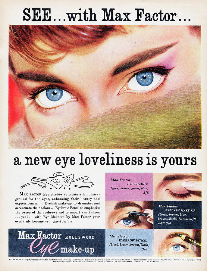 Max Factor Eye Shadow Photograph by Picture Post