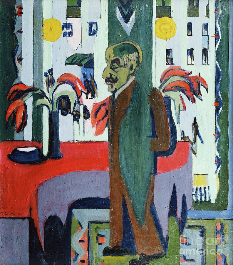 Ernst Ludwig Kirchner Painting - Max Liebermann In His Studio; Max Liebermann In Seinem Atelier, 1926 by Ernst Ludwig Kirchner