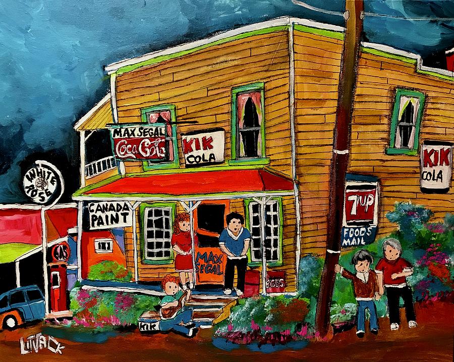 Max Segal Store in New Glasgow Painting by Michael Litvack