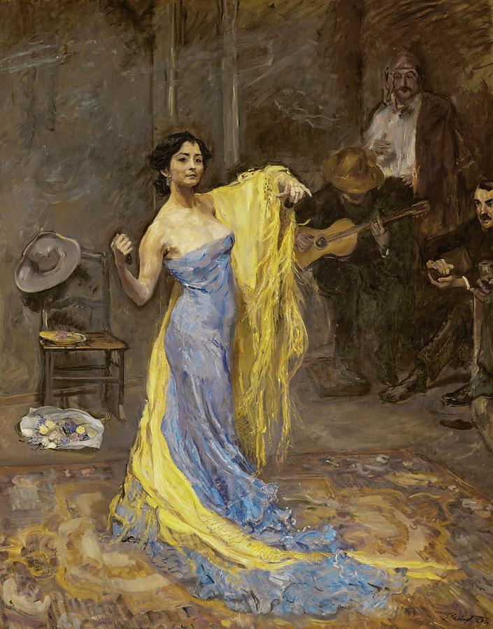 Max Slevogt Portrait of the Dancer Marietta di Rigardo. Date/Period 1904. Painting. Painting by Max Slevogt