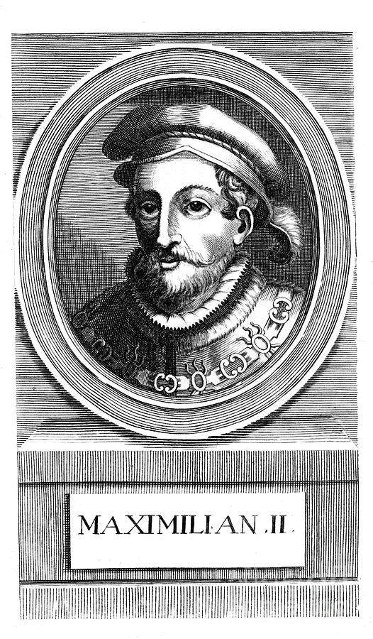Maximillian II, Holy Roman Emperor Drawing by Print Collector