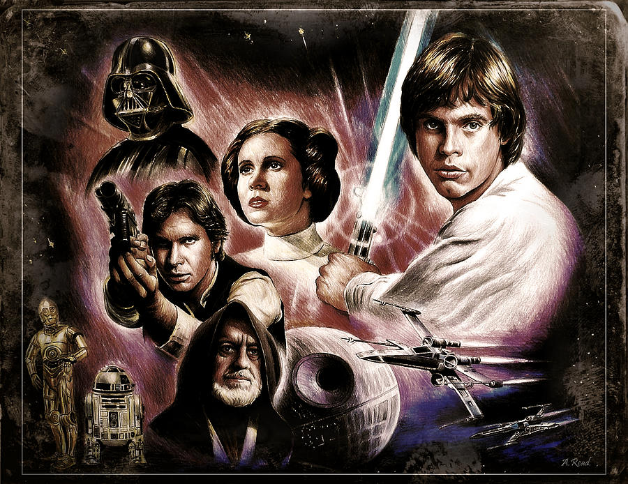 May The Force Be With You 3rd Ver Drawing By Andrew Read