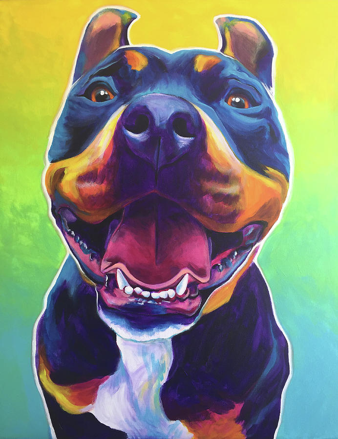 Dog Painting - Maya by Dawgart