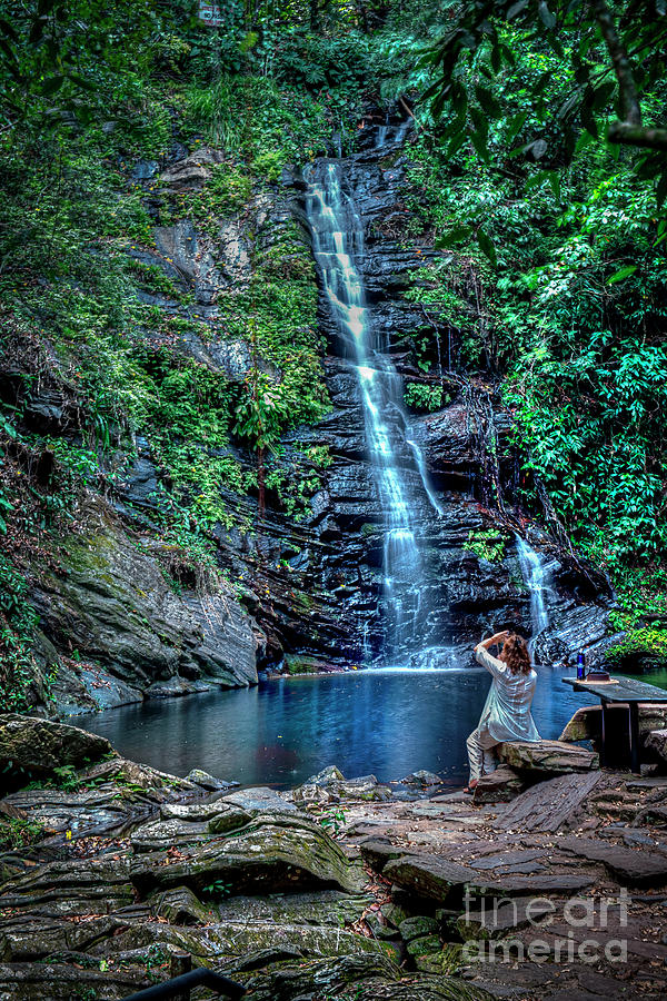 Maya King Waterfall Belize Photograph by David Zanzinger