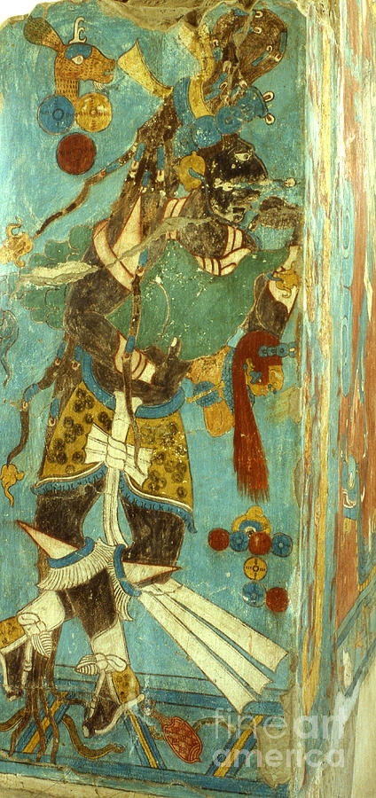 Portrait Painting - Mayan Lord In Cacaxtla, Late Classic Period by Mayan