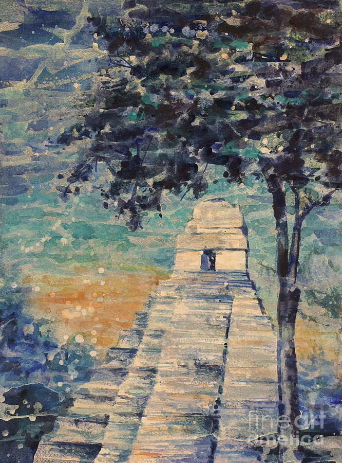 Mayan Ruins- Tikal Painting by Ryan Fox