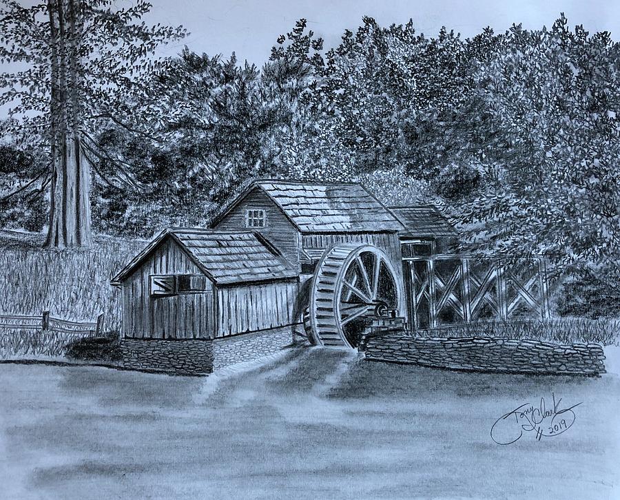 Maybry Mill Drawing by Tony Clark