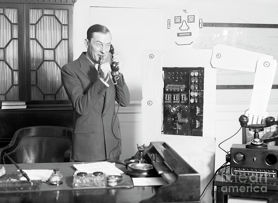 Mayor Walker Whistling Into The Phone Photograph by Bettmann