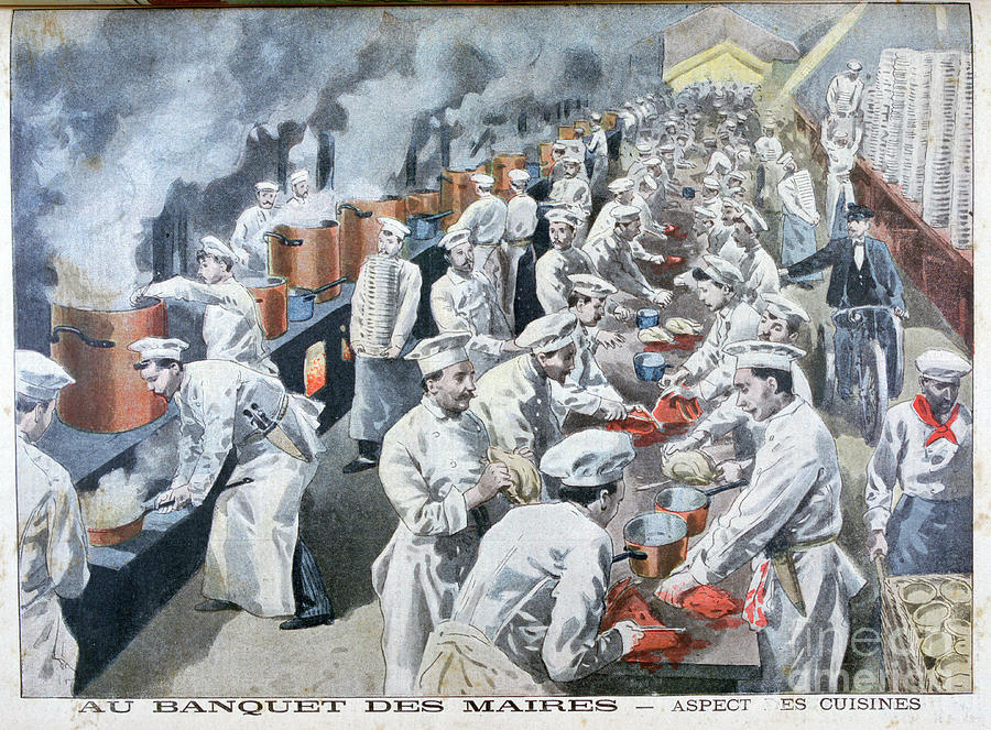 Mayors Banquet, Paris, 1900 Drawing by Print Collector