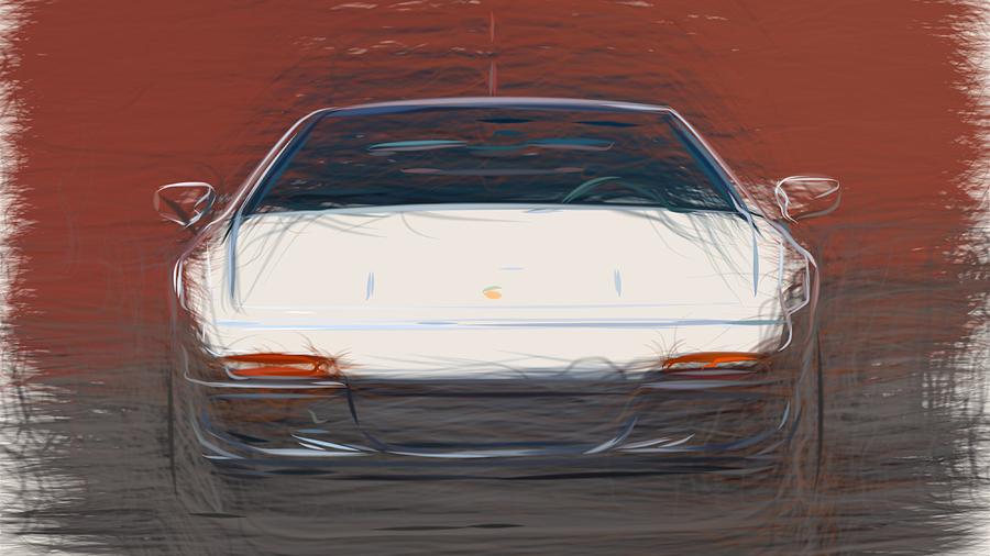 Mazda RX 7 R Spec Draw Digital Art by CarsToon Concept