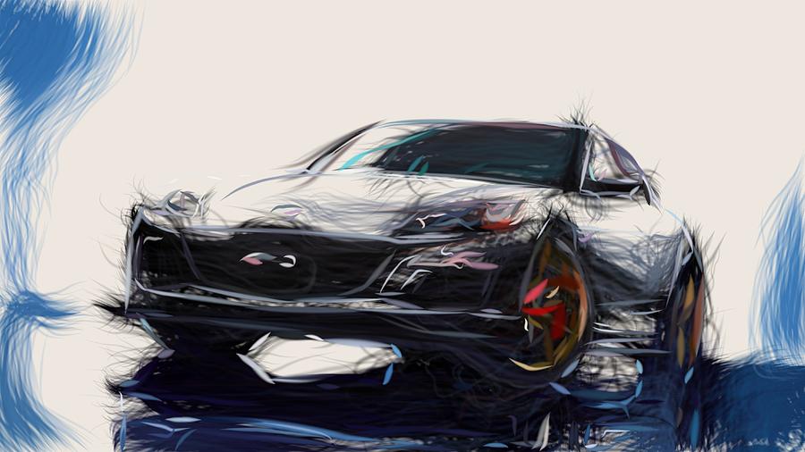 Mazda RX 8 Spirit R Draw Digital Art by CarsToon Concept - Fine Art America