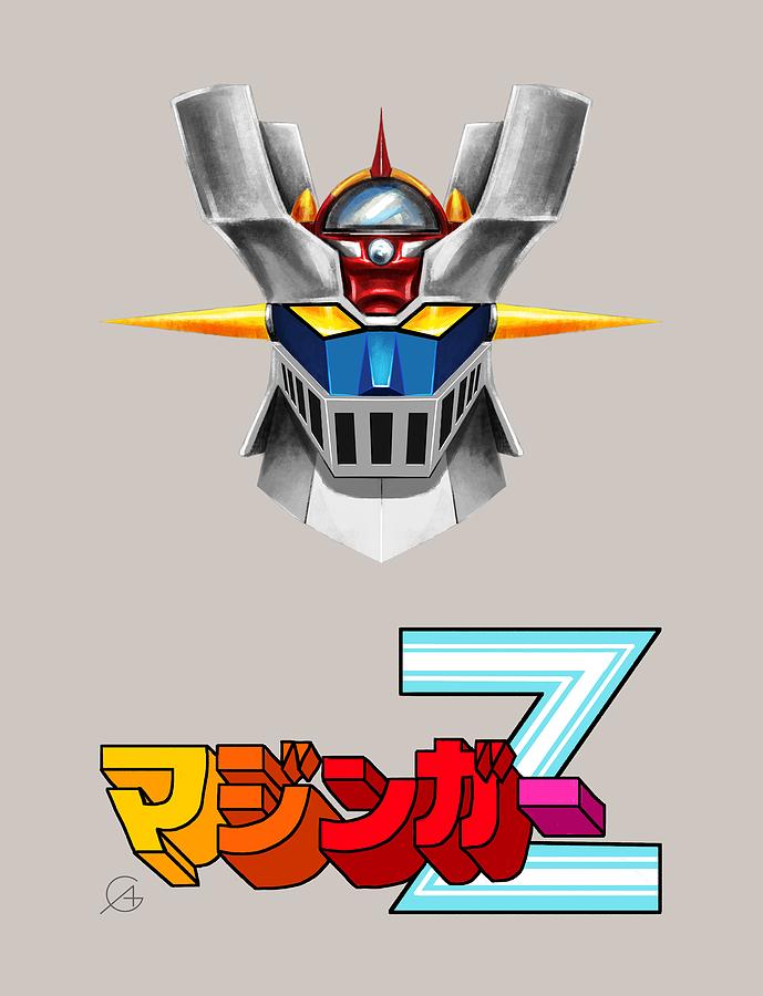 Mazinger Z Head Logo Digital Art by Andrea Gatti