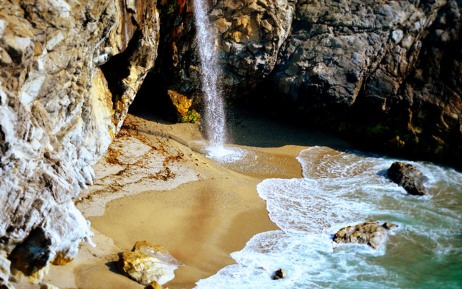 McWay Falls - Where Waters Meet Photograph by Glenn McCarthy Art and Photography