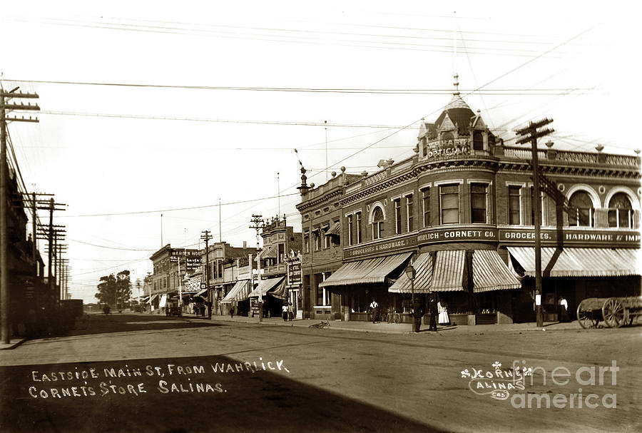 Salinas Photograph - McDougall Building East side Main at Gabilan Sts of Wahrich, Salinas  by Monterey County Historical Society