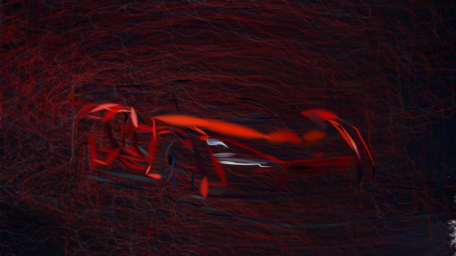 McLaren Senna Drawing Digital Art by CarsToon Concept