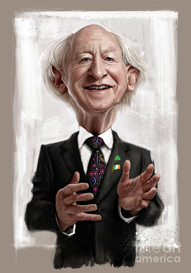 Irish President Digital Art - MD Higgins by Andre Koekemoer