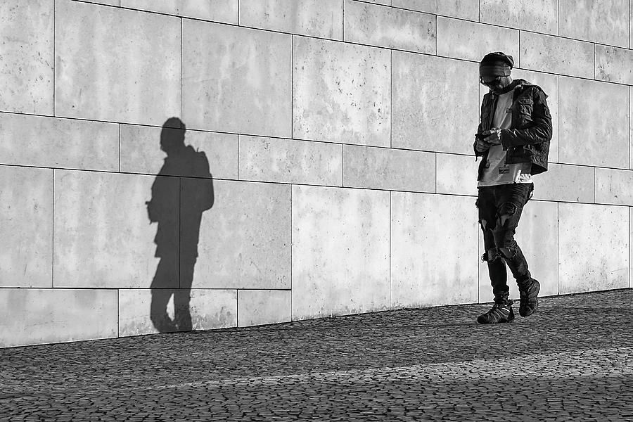 Man Photograph - Me, My Cell Phone And My Shadow. by Miguel Silva