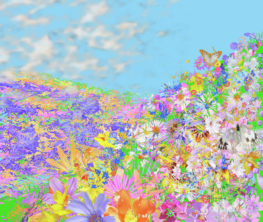 Meadow in Spring Digital Art by Dorothy Pugh