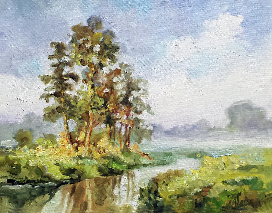 Meadow stream Painting by Irek Szelag